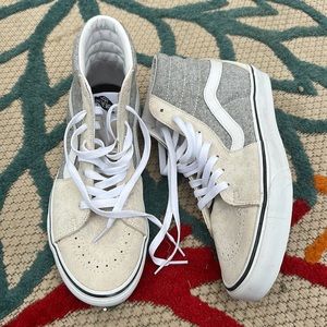 Vans high top gray and tan women 9 (7.5 men) SOLD